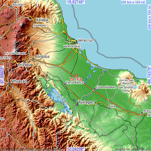 Topographic map of La Isla