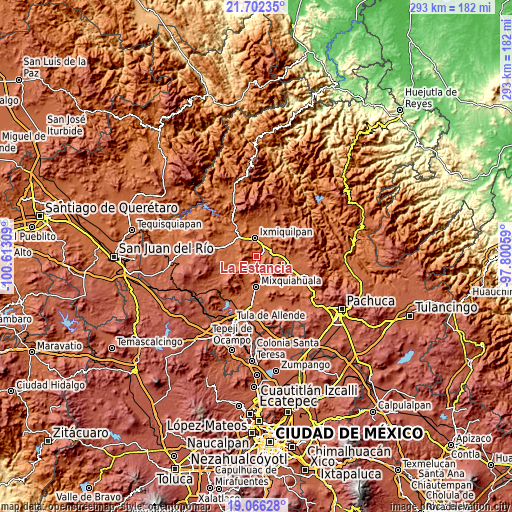 Topographic map of La Estancia