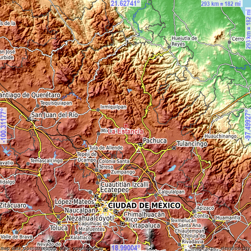 Topographic map of La Estancia