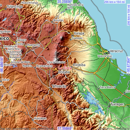 Topographic map of La Sidra