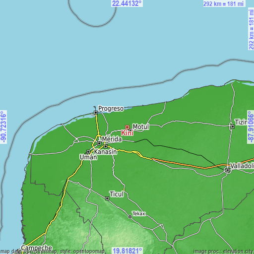Topographic map of Kini