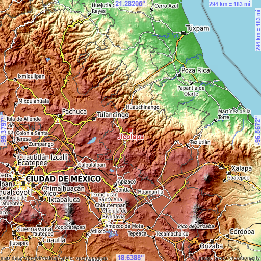 Topographic map of Jicolapa