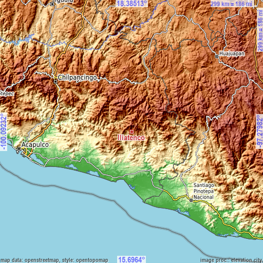 Topographic map of Iliatenco