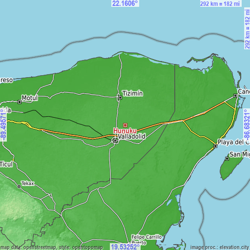 Topographic map of Hunuku