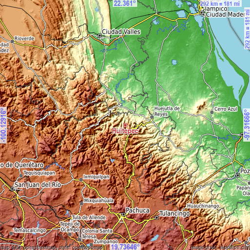 Topographic map of Huitepec