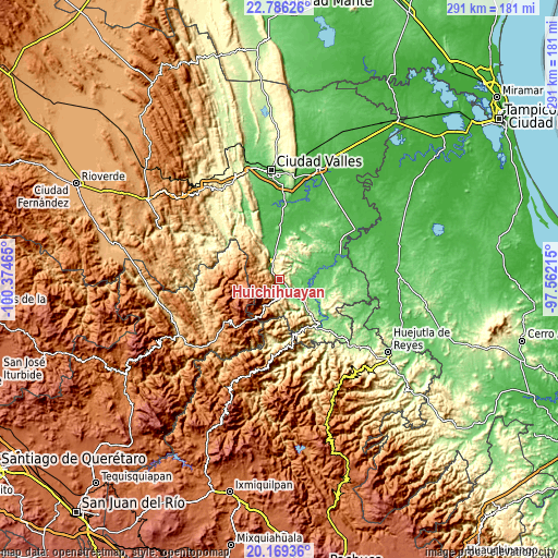 Topographic map of Huichihuayan