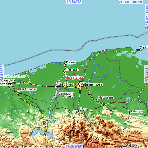 Topographic map of Guaytalpa