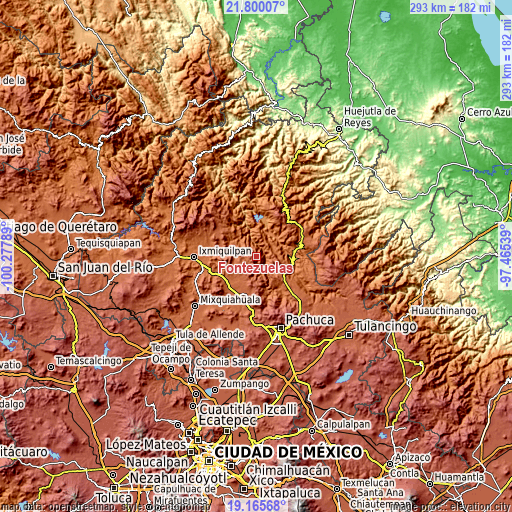 Topographic map of Fontezuelas