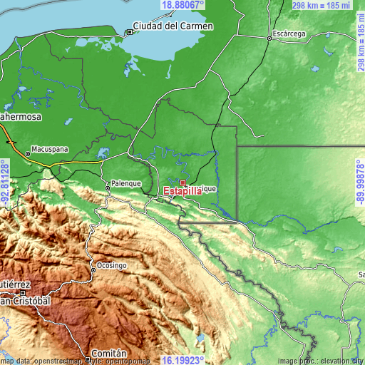 Topographic map of Estapilla