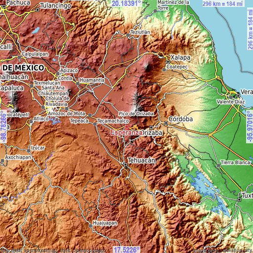 Topographic map of Esperanza