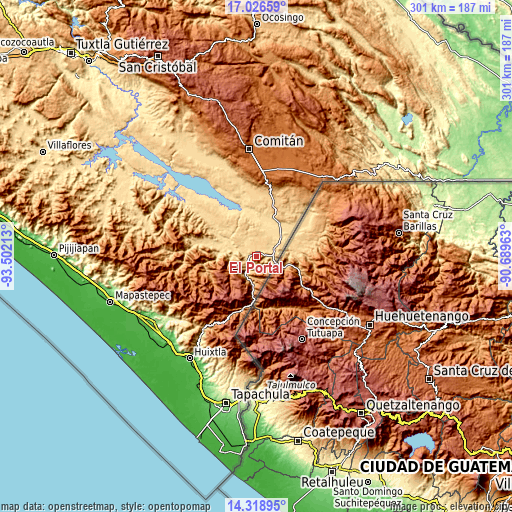 Topographic map of El Portal