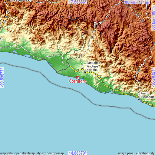 Topographic map of Corralero