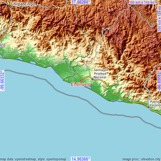 Topographic map of El Ciruelo