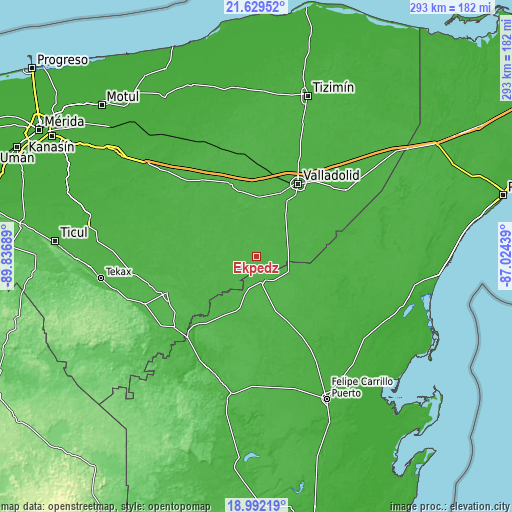 Topographic map of Ekpedz