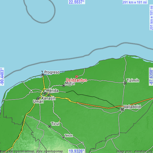 Topographic map of Dzidzantun