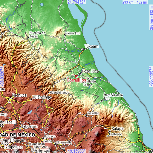 Topographic map of Corralillos