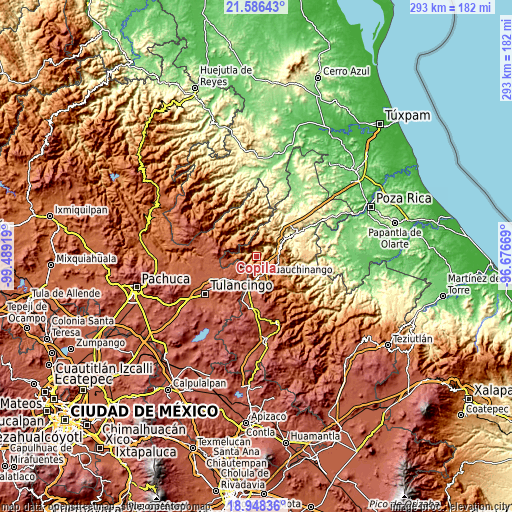 Topographic map of Copila