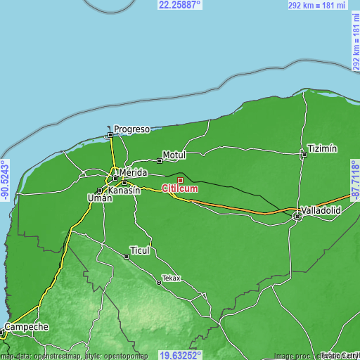 Topographic map of Citilcum