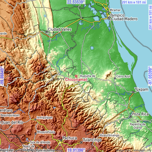 Topographic map of Chiconamel