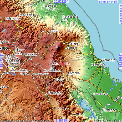Topographic map of Chichiquila