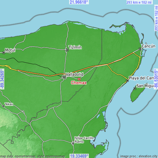 Topographic map of Chemax