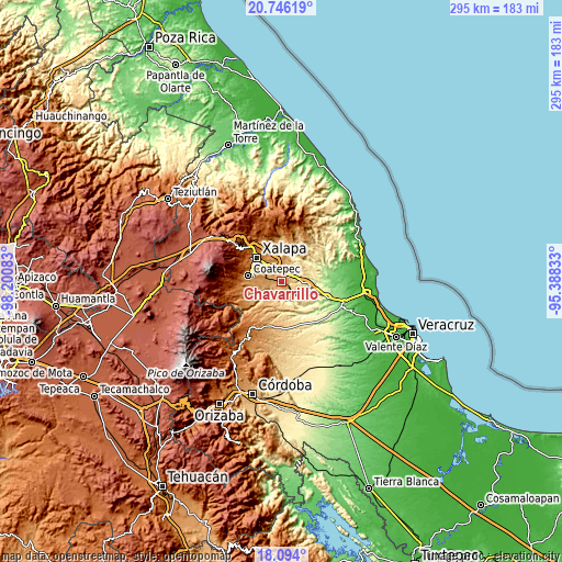Topographic map of Chavarrillo