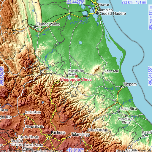 Topographic map of Chapopote Chico