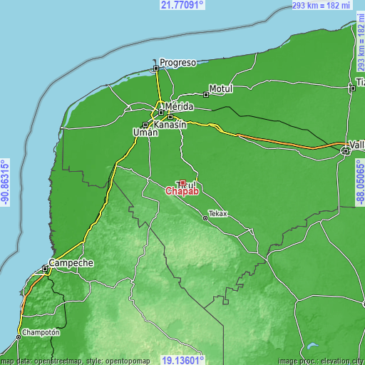 Topographic map of Chapab