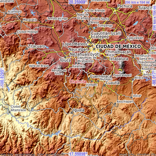 Topographic map of Chalmita