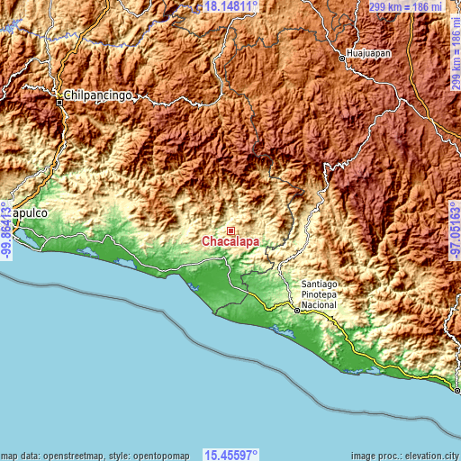 Topographic map of Chacalapa