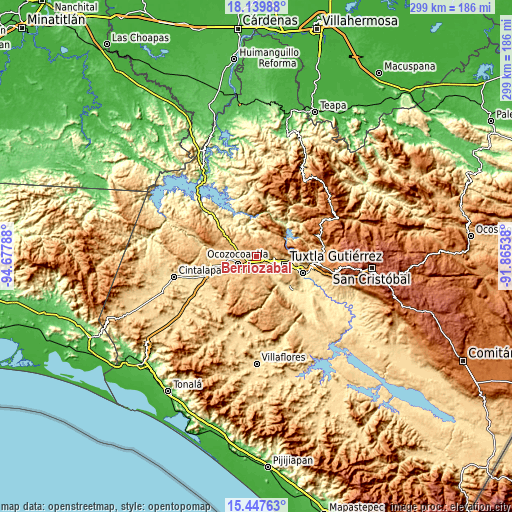Topographic map of Berriozábal