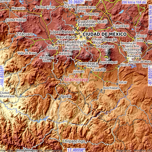 Topographic map of Atlacholoaya