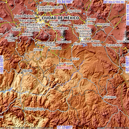 Topographic map of Atencingo