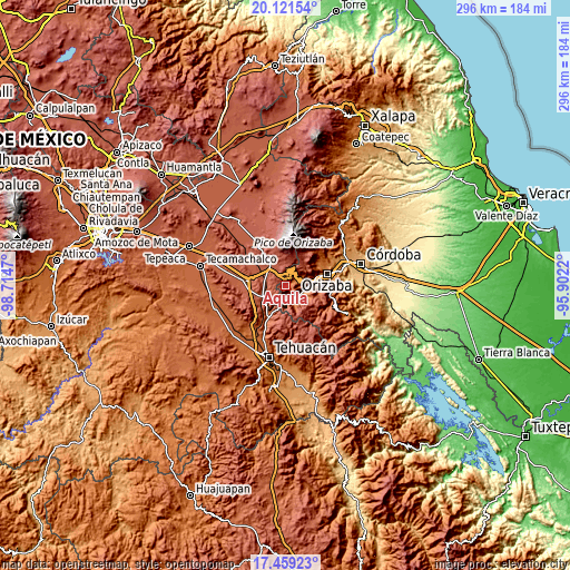 Topographic map of Aquila