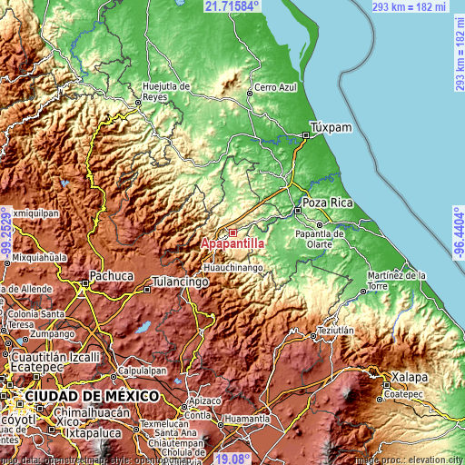 Topographic map of Apapantilla