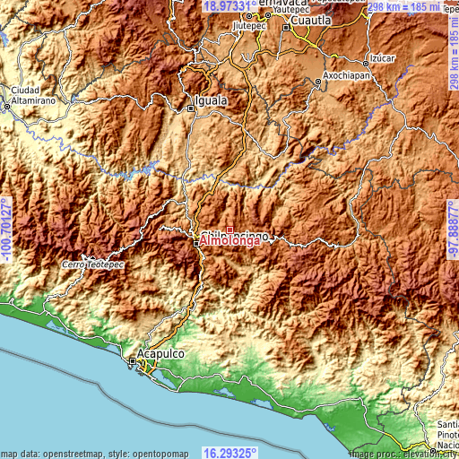 Topographic map of Almolonga