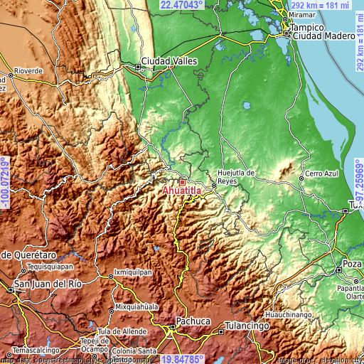 Topographic map of Ahuatitla