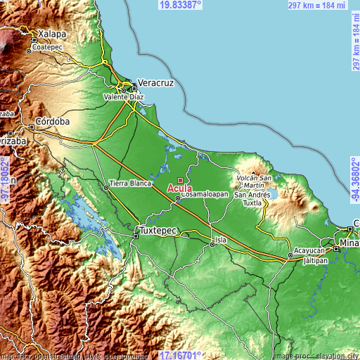 Topographic map of Acula