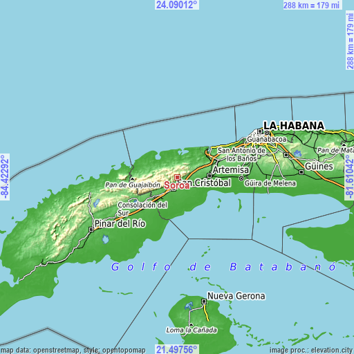 Topographic map of Soroa