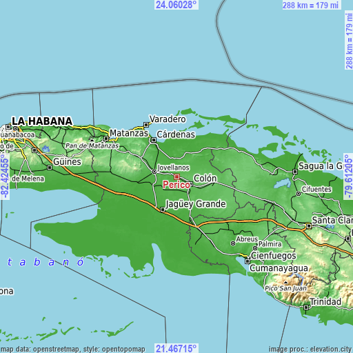 Topographic map of Perico