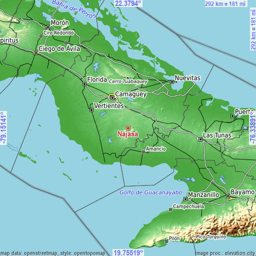 Topographic map of Najasa