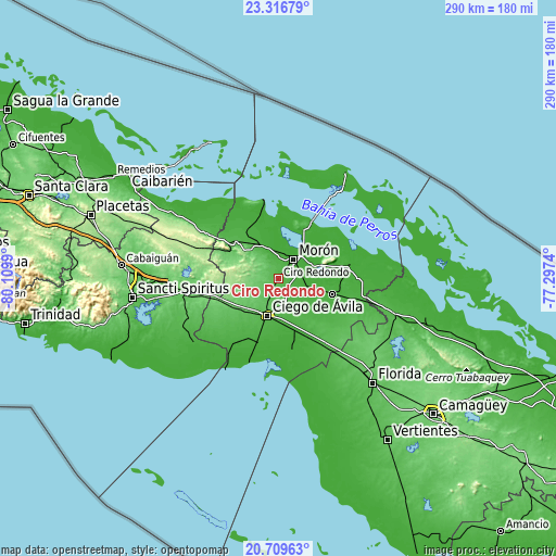 Topographic map of Ciro Redondo