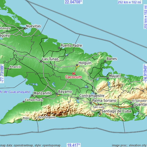 Topographic map of Cacocum