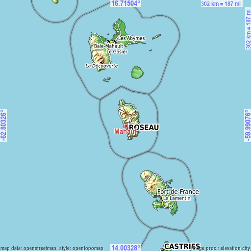 Topographic map of Mahaut