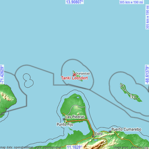 Topographic map of Tanki Leendert
