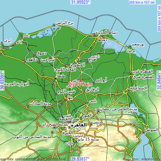 Topographic map of Diyarb Najm