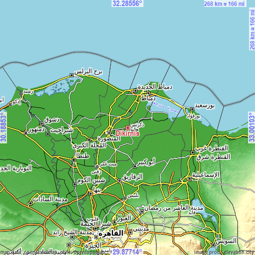 Topographic map of Dikirnis