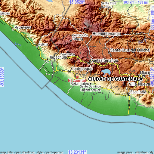 Topographic map of El Asintal