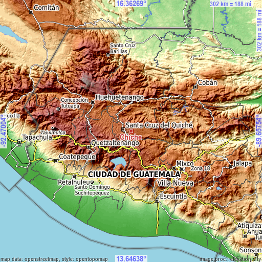 Topographic map of Chiché