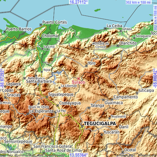 Topographic map of Sulaco